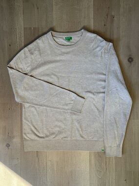 United Colors Of Benetton Men's Beige Crewneck Sweater Size M
